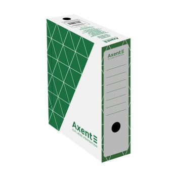 Бокс архив. картон. А4/100 белый с зеленым Ax1732-04-А