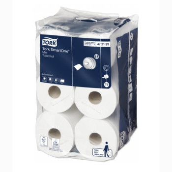 Туалетная бумага целлюлозная в рулонах 2 сл. 111,6м  Smart One Tork 