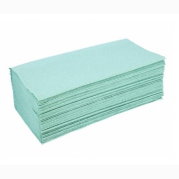 Полотенца бумажные макулатурные V сложен. зеленые (230*250мм/200шт) 1-о слойн. Кохавинка