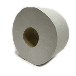 Туалетная бумага макулатурная на гильзе серая (90мм*160мм/100м) «Джамбо» 