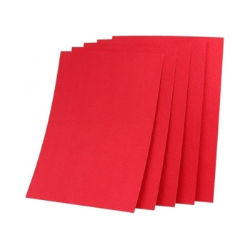 Обложка для биндера А4, 230мкм (50шт/уп) картон, красная под кожу  