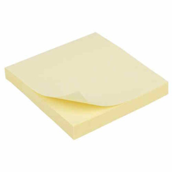 Папір для нотаток клейкий 75х75х100 пастель жовта D3314-01