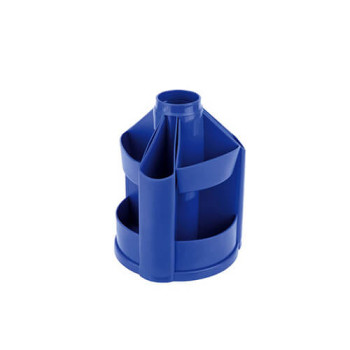 Подставка канцелярская (103х135) пластик, вертушка (11отд), пустая, синяя  D3003-02