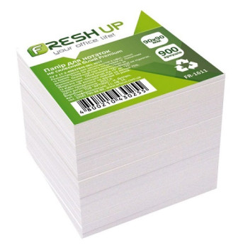 Бумага для заметок,  белая,  не клееная (90х90/900л) Fresh Up, FR-1611
