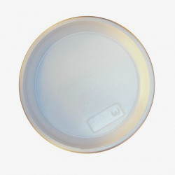 Тарілка пластикова, біла, для гарячих та и холодних  продуктів  D160 h16 (100шт)
