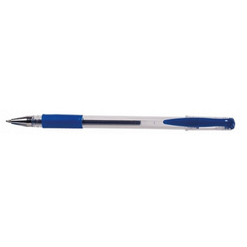 Ручка гелева з грипом, корпус прозорий, синя, JOBMAX, (0,7мм) BM.8349-01