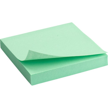 Папір для нотаток клейкий, зелений, (75*75/100арк), 2314-02-а