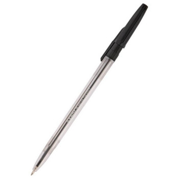 Ручка шариковая (0,7) черн., корпус прозрачный DB2051-01