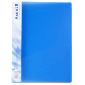 Папка-cкоросшиватель А4 (CLIP А) пластик, с карманом синяя 1304-22-А