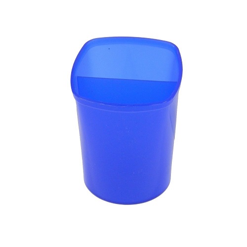 Подставка-стакан для ручек, пластик, синяя  "Э"