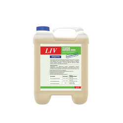 Мийний засіб лужний для миття виробничого обладнання LIV, концентрат з активним хлором,10л