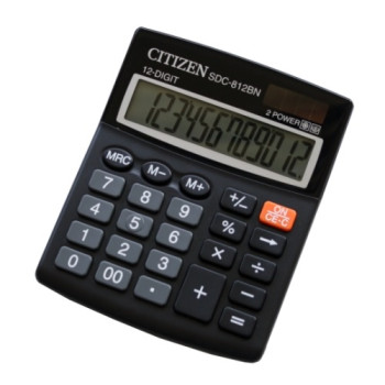 Калькулятор 12 разрядный SDC-812NR (125х100х34) 
