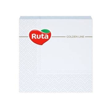 Серветки паперові двошарові "РУТА", білі (40шт)