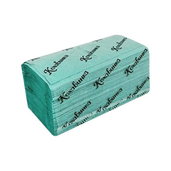 Полотенца бумажные макулатурные (230*250мм/170шт)1-о слойн, V сложен. зеленый. Кохавинка