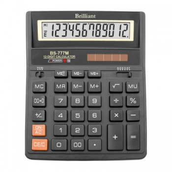Калькулятор 12 разрядный BS-777-BK (205х159x31)