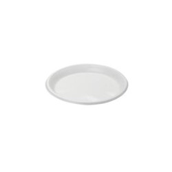 Тарелка (h16*d160/50шт) пластиковая белая для горячих и холодных продуктов Україна