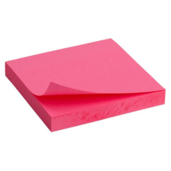 Папір для нотаток клейкий 75х75х100л яскраво рожева d3414-13