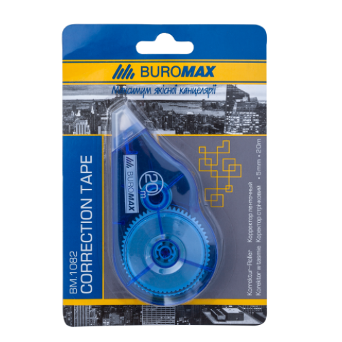 Коректор-стрічка 5мм х 20м прозорий корпус BM.1082				