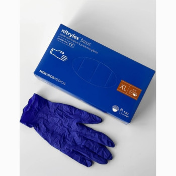 Перчатки нитриловые не опудр. XL (200 шт) синяя Nitrylex 