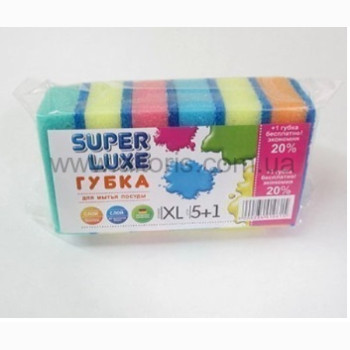 Губки кухонные (98*69*35мм/5шт+1шт) Super Luxe 