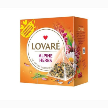 Чай трав'яний  "Alpine herbs" в пірамідках (2г*15пак) Lovare