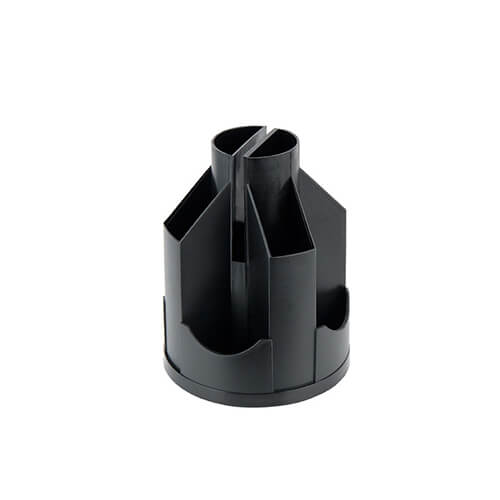 Подставка канцелярская (103х135) пластик, вертушка (11отд), пустая, черная D3003-01