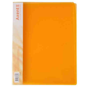 Папка-cкоросшиватель А4 (CLIP А) пластик, с карманом оранжевая 1304-25-А