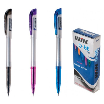 Ручка гелева, синя, QBE  WIN (0,6мм)