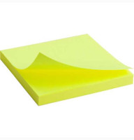 Папір для нотаток клейкий, яскраво-жовтий (75х75/80арк) (2414-11-А)