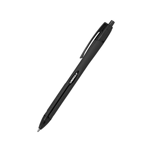 Ручка масляная автомат. (0,7) черная Aerogrip  UX-136-01