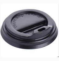 Крышка для картонного стакана черная  (50шт), ST-80 (к стакану 300-340мл)