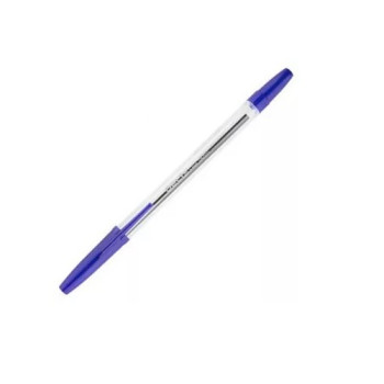 Ручка кулькова, корпус прозорий, синя, (0,7мм) DB2051-02