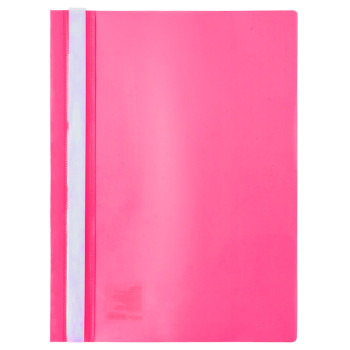 Швидкозшивач пластиковий, А4, без перфорації, рожевий ,глянцевий1317-23-А