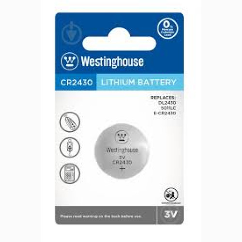 Батарейка CR2430 Westinghouse Lithium (блістер 1шт)