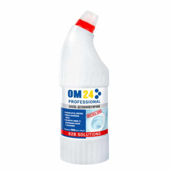 Засіб для миття та дезинфекції (1000 мл) "Універсальний" ОМ24. Містить хлор.