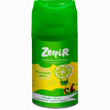 Освіжувач повітря "Zeffir" з ароматом  "Лимонний фреш", змінний балон до авт. диспенсеру  (250мл) 