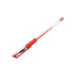 Ручка гелевая (0,7) красная с гриппом KL0429-R