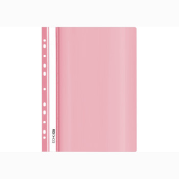 Скоросшиватель А4 пластик.  с  перфорацией розовый пастельный E31510-89
