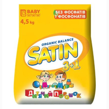 Пральний порошок (4500 гр) безфосфатний для дитячого одягу "ТМ Satin Natural Balance"